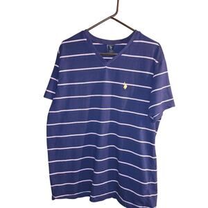Navy Blue Striped Men's Shirt